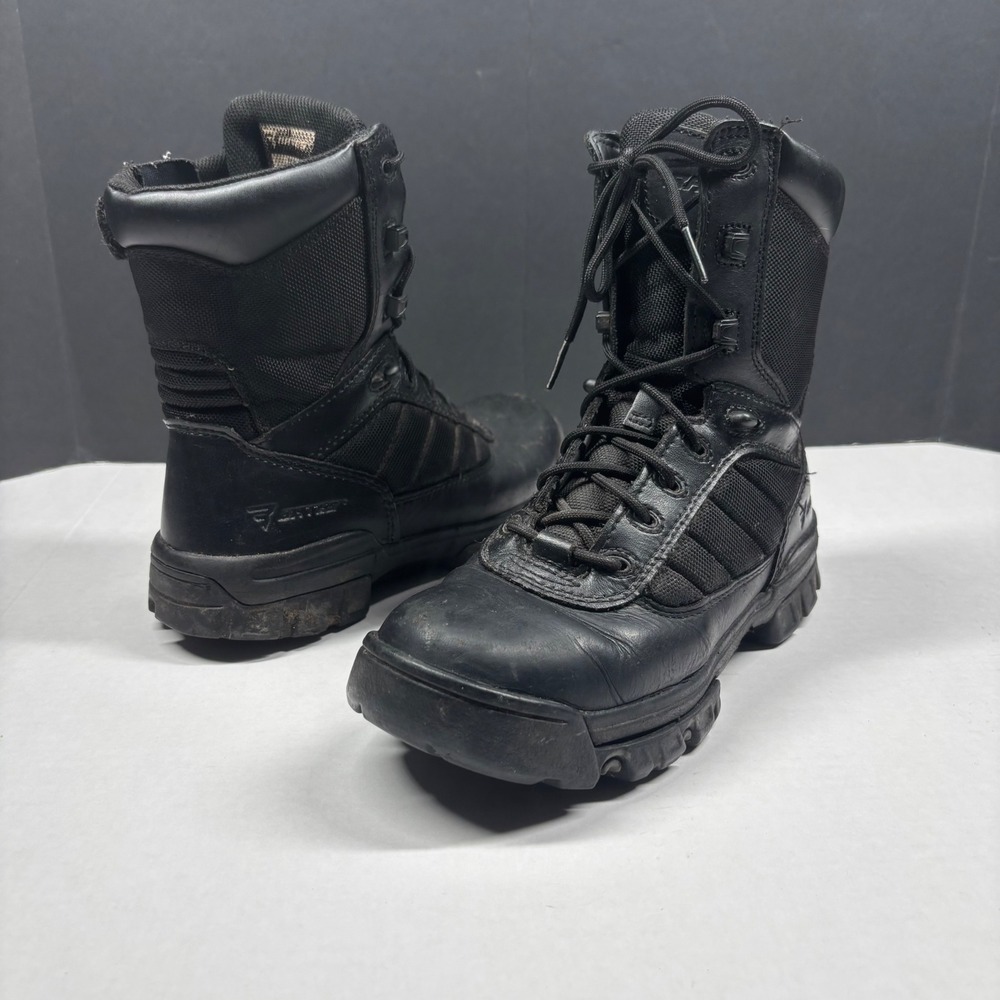 Bates Tactical Duty Boots Black Leather Womens 8 E02700‎ Military Goth Punk EUC